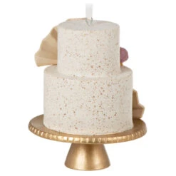 Hallmark A Sweet Beginning 2023 Porcelain Ornament -Hallmark Decoration Store 2023 Wedding Cake Keepsake Ornament 1999QHX3067 06