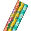 Hallmark Festive And Fun 3-Pack Multicolored Wrapping Paper, 120 Sq. Ft. -Hallmark Decoration Store 3Pack Festive and Fun Holiday Wrapping Paper 5JXW1082 01