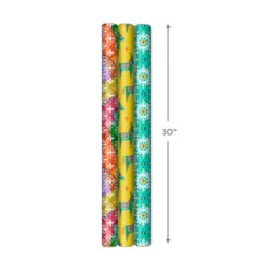 Hallmark Festive And Fun 3-Pack Multicolored Wrapping Paper, 120 Sq. Ft. -Hallmark Decoration Store 3Pack Festive and Fun Holiday Wrapping Paper 5JXW1082 03