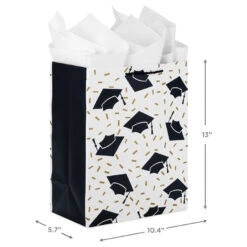 Hallmark 13" Assorted Grad Designs 3-Pack Large Gift Bags With Tissue Paper 10 Hallmark 13" Assorted Grad Designs 3-Pack Large Gift Bags With Tissue Paper -Hallmark Decoration Store Assorted Grad Designs 3Pack Large Gift Bags With Tissue Paper 5GBC1015 03