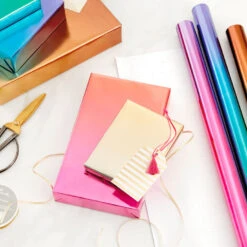 Hallmark Assorted Ombré Foil 3-Pack Wrapping Paper, 60 Sq. Ft Total -Hallmark Decoration Store Assorted Ombr Foil Wrapping Paper 5EWR2655 03