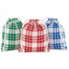 Hallmark 10" Assorted Plaid 3-Pack Fabric Gift Bags -Hallmark Decoration Store Assorted Plaid Fabric Christmas Gift Bags 5XGB1453 01