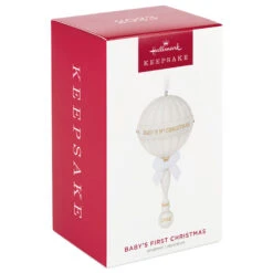 Hallmark Baby's First Christmas Rattle 2023 Porcelain Ornament -Hallmark Decoration Store Babys 1st Christmas Rattle Keepsake Ornament 2499QHX3107 04