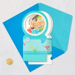 Hallmark All The Happiness Snow Globe Musical 3D Birthday Card With Motion -Hallmark Decoration Store Balloons Snow Globe Musical Motion 3DBirthday Card 1299WDR1212 05