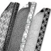 Hallmark Black And White Prints 3-Pack Reversible Wrapping Paper, 75 Sq. Ft. Total -Hallmark Decoration Store Black and White Prints 3Pack Reversible Gift Wrap 5EWR6401 01