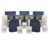 Hallmark Bulk Blue And Gray 18-Pack Holiday Gift Bags, Assorted Sizes And Designs