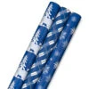 Hallmark Blue And White 3-Pack Holiday Wrapping Paper Assortment, 120 Sq. Ft. -Hallmark Decoration Store Blue and White Holiday Wrapping Paper Assortment 5JXW1256 01
