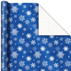 Hallmark Blue And White 3-Pack Holiday Wrapping Paper Assortment, 120 Sq. Ft. -Hallmark Decoration Store Blue and White Holiday Wrapping Paper Assortment 5JXW1256 05