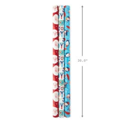 Hallmark Bright Joy 3-Pack Kids Reversible Christmas Wrapping Paper Assortment, 120 Sq. Ft. 10 Hallmark Bright Joy 3-Pack Kids Reversible Christmas Wrapping Paper Assortment, 120 Sq. Ft. -Hallmark Decoration Store Bright Assorted Kids Reversible Christmas Gift Wrap 5JXW1030 03