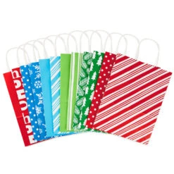 Hallmark 13" Bright Fun 12-Pack Assorted Christmas Gift Bags -Hallmark Decoration Store Bright Fun 12 Assorted Large Christmas Gift Bags 5XGB2812 04