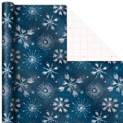 Hallmark Winter Wonder 3-Pack Christmas Wrapping Paper Assortment, 120 Sq. Ft. -Hallmark Decoration Store Cardinals Snowflakes and Village Gift Wrap Pack 5JXW1075 06