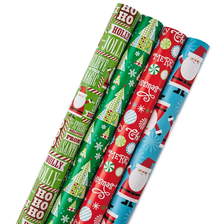 Hallmark Christmas Cheer 4-Pack Reversible Wrapping Paper Assortment, 150 Sq. Ft. 3 Hallmark Christmas Cheer 4-Pack Reversible Wrapping Paper Assortment, 150 Sq. Ft.