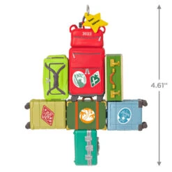 Hallmark Travel All The Way 2023 Ornament -Hallmark Decoration Store Christmas Tree of Luggage Keepsake Ornament 1899QGO2907 03