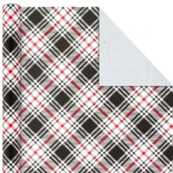Hallmark Classic Plaids 4-Pack Wrapping Paper Assortment, 120 Sq. Ft. -Hallmark Decoration Store Classic Plaids Christmas Wrapping Paper Assortment 5JXW1040 04