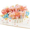 Hallmark Love You Always 3D Pop-Up Love Card -Hallmark Decoration Store Colorful Hearts 3D PopUp Love Card 1299LAD2904 01
