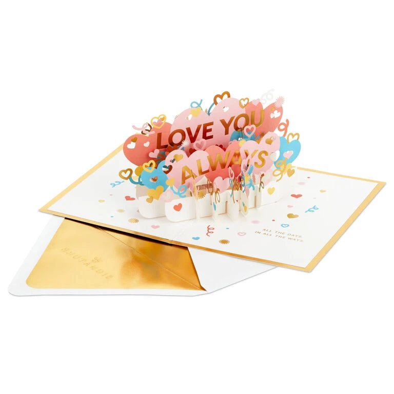 Hallmark Love You Always 3D Pop-Up Love Card 4 Hallmark Love You Always 3D Pop-Up Love Card - Image 2