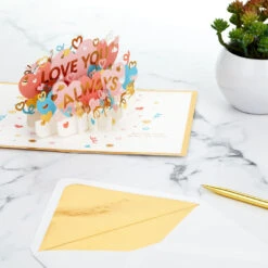 Hallmark Love You Always 3D Pop-Up Love Card 17 Hallmark Love You Always 3D Pop-Up Love Card -Hallmark Decoration Store Colorful Hearts 3D PopUp Love Card 1299LAD2904 07