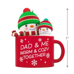 Hallmark Dad & Me Hot Cocoa Mug 2023 Ornament 10 Hallmark Dad & Me Hot Cocoa Mug 2023 Ornament -Hallmark Decoration Store Dad Me Snowmen in Mug Keepsake Ornament 1599QGO2579 03