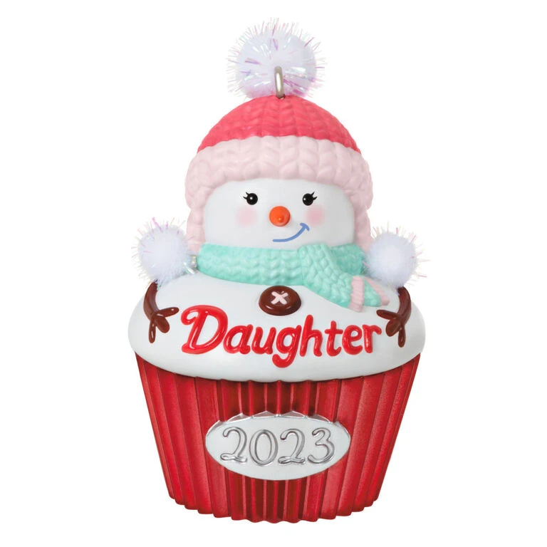 Hallmark Daughter Cupcake 2023 Ornament 3 Hallmark Daughter Cupcake 2023 Ornament