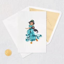 Hallmark Disney Princess Jasmine Magical Day Quilled Paper Handmade Card -Hallmark Decoration Store Disney Jasmine Quilled Paper Handmade Card for Her 1299LAD2857 05