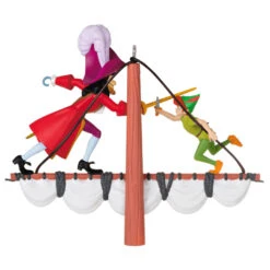 Hallmark Disney Peter Pan 70th Anniversary Swashbuckling Showdown Ornament -Hallmark Decoration Store Disney Peter Pan and Hook Keepsake Ornament 2499QXD6617 06