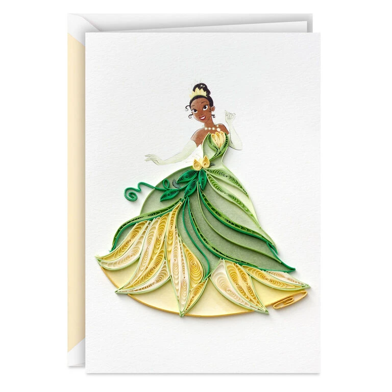 Hallmark Disney The Princess And The Frog Tiana Happy Wish Quilled Paper Handmade Card 2 Hallmark Disney The Princess And The Frog Tiana Happy Wish Quilled Paper Handmade Card
