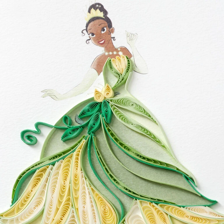 Hallmark Disney The Princess And The Frog Tiana Happy Wish Quilled Paper Handmade Card 5 Hallmark Disney The Princess And The Frog Tiana Happy Wish Quilled Paper Handmade Card - Image 4