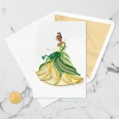 Hallmark Disney The Princess And The Frog Tiana Happy Wish Quilled Paper Handmade Card 13 Hallmark Disney The Princess And The Frog Tiana Happy Wish Quilled Paper Handmade Card -Hallmark Decoration Store Disney Princess and the Frog Tiana Quilled Paper Card 1299LAD2855 05