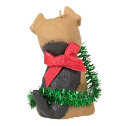 Hallmark Puppy Love Terrier 2023 Ornament -Hallmark Decoration Store Dog With Tinsel Keepsake Ornament 1599QXR8177 06