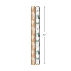 Hallmark Elegant Evergreens 2-Pack Holiday Wrapping Paper, 150 Sq. Ft. -Hallmark Decoration Store Elegant Evergreens Holiday Wrapping Paper 5JXW1203 04