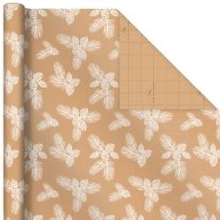 Hallmark Elegant Evergreens 2-Pack Holiday Wrapping Paper, 150 Sq. Ft. -Hallmark Decoration Store Elegant Evergreens Holiday Wrapping Paper 5JXW1203 05
