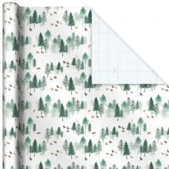 Hallmark Elegant Evergreens 2-Pack Holiday Wrapping Paper, 150 Sq. Ft. -Hallmark Decoration Store Elegant Evergreens Holiday Wrapping Paper 5JXW1203 06