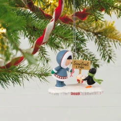 Hallmark Frosty Friends 2023 Ornament 9 Hallmark Frosty Friends 2023 Ornament -Hallmark Decoration Store Eskimo and Penguin Keepsake Ornament 1699QXR8029 02