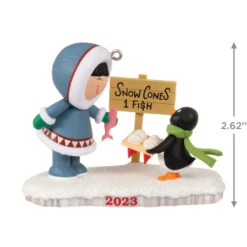 Hallmark Frosty Friends 2023 Ornament 10 Hallmark Frosty Friends 2023 Ornament -Hallmark Decoration Store Eskimo and Penguin Keepsake Ornament 1699QXR8029 03