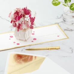 Hallmark Happy Thoughts Flower Bouquet 3D Pop-Up Thinking Of You Card 19 Hallmark Happy Thoughts Flower Bouquet 3D Pop-Up Thinking Of You Card -Hallmark Decoration Store Flower Bouquet 3D PopUp Thinking of You Card 1299LAD9644 08