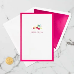 Hallmark Here's To You Cocktail Toast 3D Pop-Up Card -Hallmark Decoration Store Fruit Cocktail Drinks Celebration 3D PopUp Card for Her 1299LAD2897 06