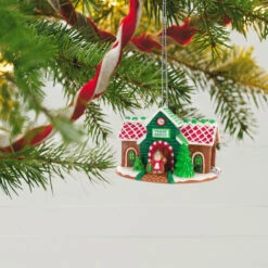 Hallmark Decoration Store -Hallmark Decoration Store Gingerbread Train Depot Keepsake Ornament 1899QXT4117 02