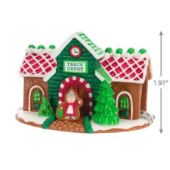 Hallmark Season's Treatings Special Edition Ornament -Hallmark Decoration Store Gingerbread Train Depot Keepsake Ornament 1899QXT4117 03