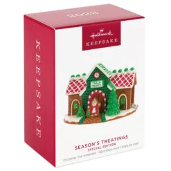 Hallmark Season's Treatings Special Edition Ornament -Hallmark Decoration Store Gingerbread Train Depot Keepsake Ornament 1899QXT4117 04