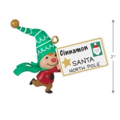 Hallmark Gnome For Christmas Cinnamon's Letter To Santa Ornament -Hallmark Decoration Store Girl Gnome Letter to Santa Keepsake Ornament 1799QXE3319 03