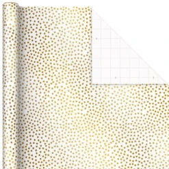 Hallmark Gold And White 6-Pack Holiday Wrapping Paper Assortment, 180 Sq. Ft. -Hallmark Decoration Store Gold and White Christmas Wrapping Paper Assortment 5JXW1086 06