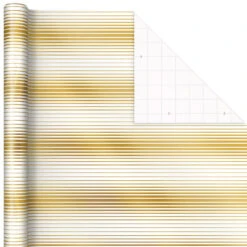 Hallmark Gold And White 6-Pack Holiday Wrapping Paper Assortment, 180 Sq. Ft. -Hallmark Decoration Store Gold and White Christmas Wrapping Paper Assortment 5JXW1086 07