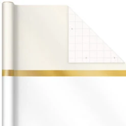 Hallmark Gold And White 6-Pack Holiday Wrapping Paper Assortment, 180 Sq. Ft. -Hallmark Decoration Store Gold and White Christmas Wrapping Paper Assortment 5JXW1086 08