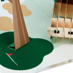Hallmark Hope Your Day Is Good To A Tee Golf 3D Pop-Up Card -Hallmark Decoration Store Golf Cart Pun Good Day 3D PopUp Card 5RZH1304 05