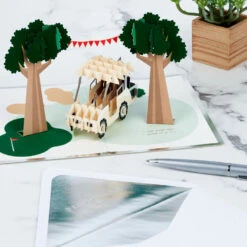 Hallmark Hope Your Day Is Good To A Tee Golf 3D Pop-Up Card -Hallmark Decoration Store Golf Cart Pun Good Day 3D PopUp Card 5RZH1304 08