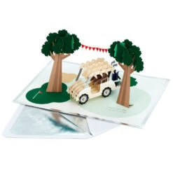 Hallmark Hope Your Day Is Good To A Tee Golf 3D Pop-Up Card -Hallmark Decoration Store Golf Cart Pun Good Day 3D PopUp Card 5RZH1304 2