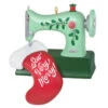 Hallmark Sew Very Merry! Ornament -Hallmark Decoration Store Green Sewing Machine and Stocking Keepsake Ornament 1799QGO2927 01