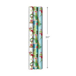 Hallmark Dr. Seuss™ Grinch 3-Pack Christmas Wrapping Paper Assortment, 105 Sq. Ft. -Hallmark Decoration Store Grinch 3Pack Christmas Wrapping Paper 5JXW1211 04