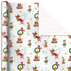 Hallmark Dr. Seuss™ Grinch 3-Pack Christmas Wrapping Paper Assortment, 105 Sq. Ft. -Hallmark Decoration Store Grinch 3Pack Christmas Wrapping Paper 5JXW1211 05