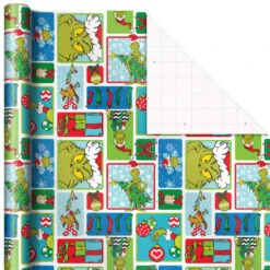 Hallmark Dr. Seuss™ Grinch 3-Pack Christmas Wrapping Paper Assortment, 105 Sq. Ft. -Hallmark Decoration Store Grinch 3Pack Christmas Wrapping Paper 5JXW1211 06